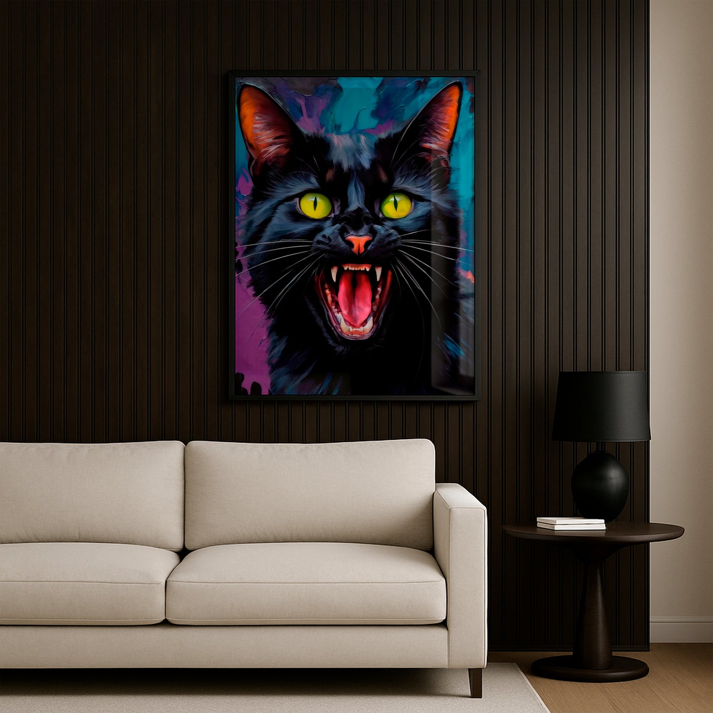 Dark Whiskers - Framed Matte