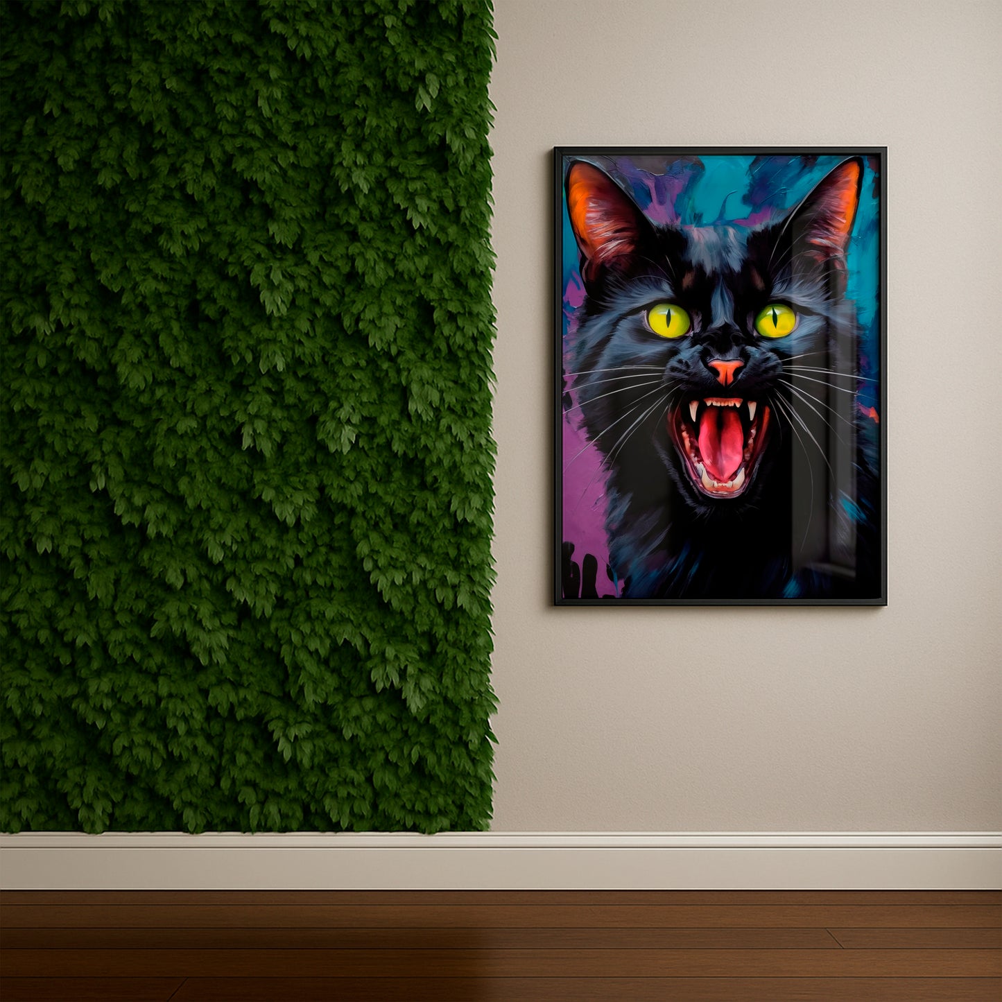 Dark Whiskers - Framed Matte