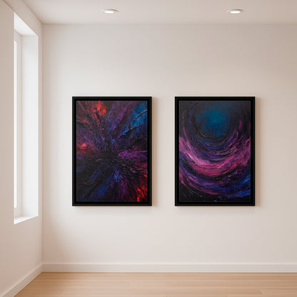 Cosmic Bloom - Framed Canvas