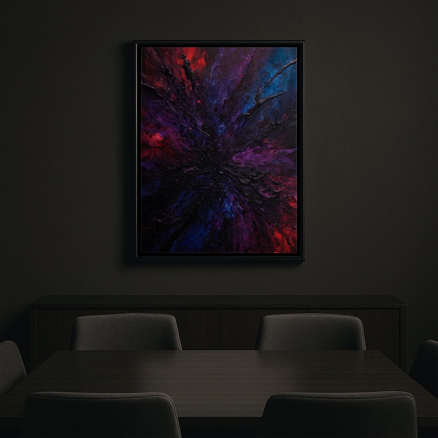 Cosmic Bloom - Framed Canvas