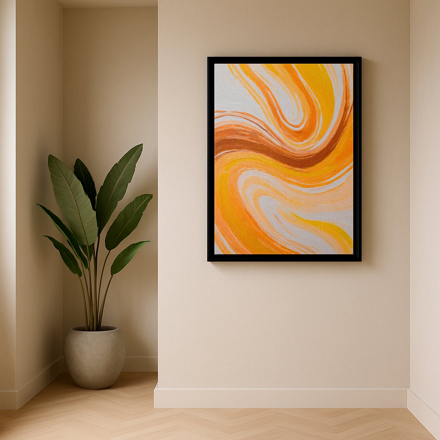 Whispers in Gold II - Framed Canvas
