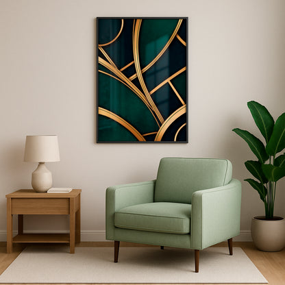 Gilded Flow - Framed Matte
