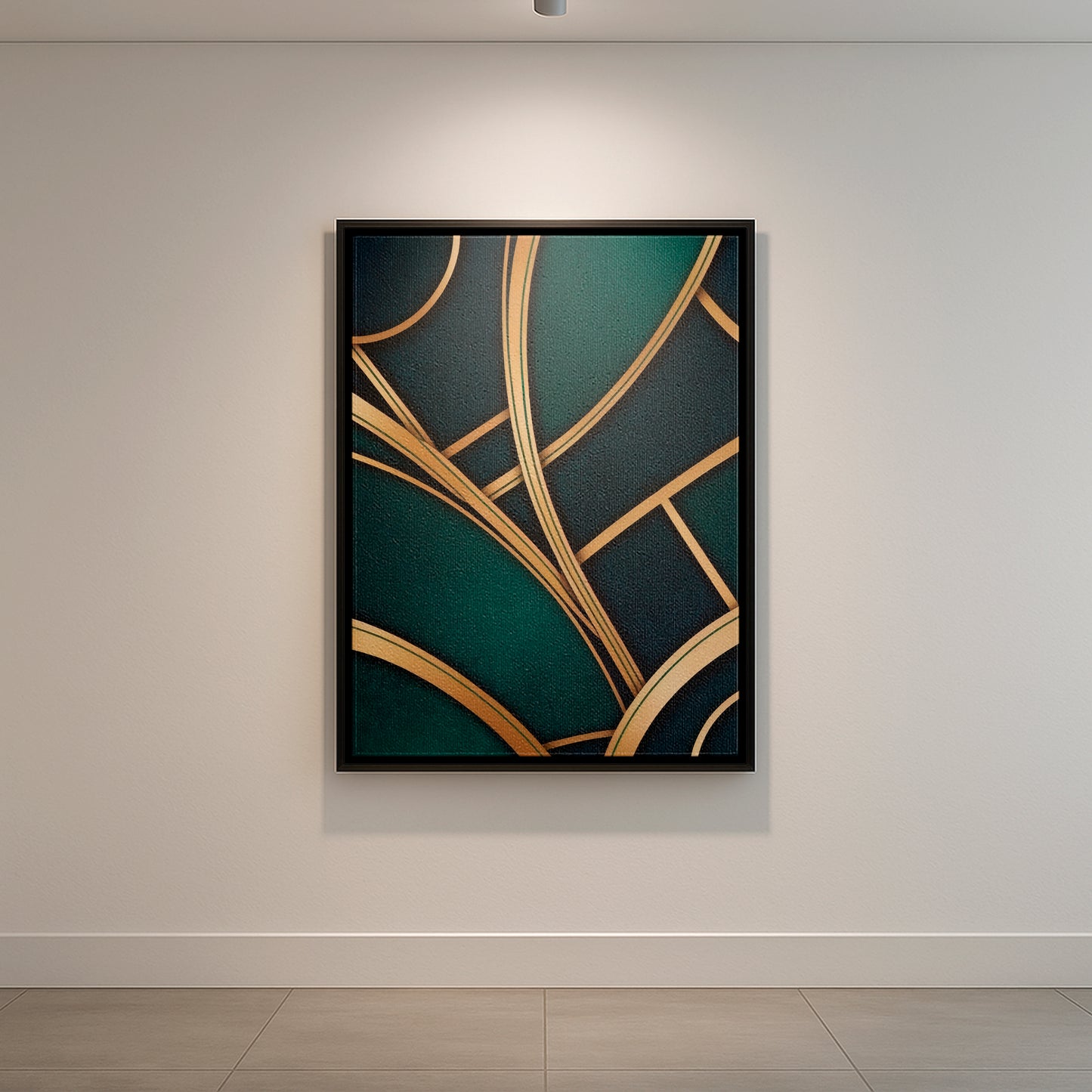 Gilded Flow - Framed Canvas