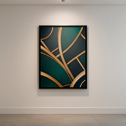 Gilded Flow - Framed Canvas