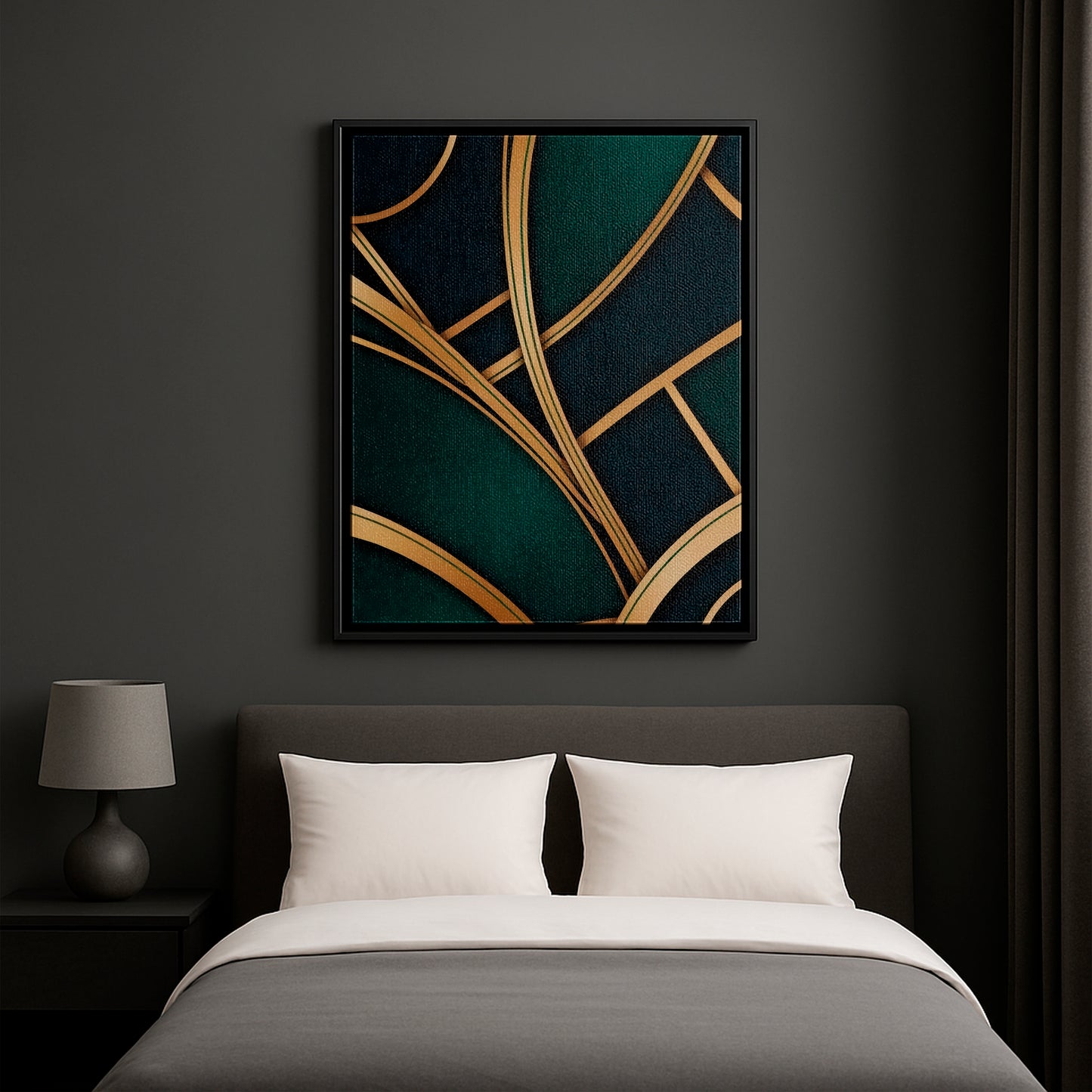 Gilded Flow - Framed Canvas