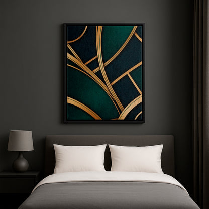 Gilded Flow - Framed Canvas