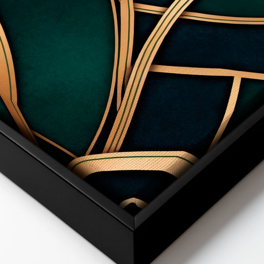Gilded Flow - Framed Canvas