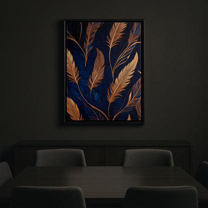 Feathers of Opulence - Framed Canvas