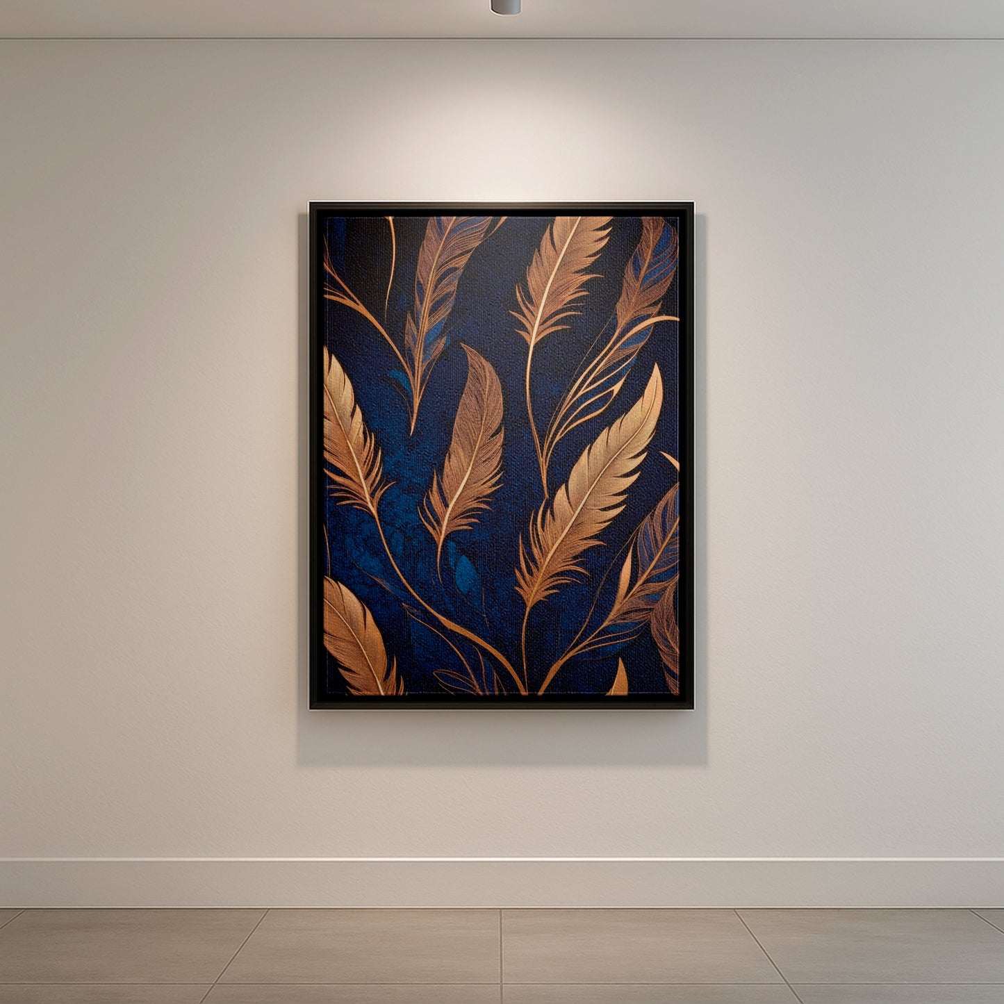 Feathers of Opulence - Framed Canvas