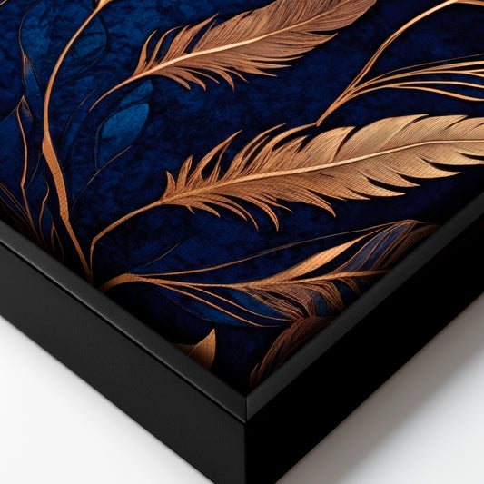 Feathers of Opulence - Framed Canvas