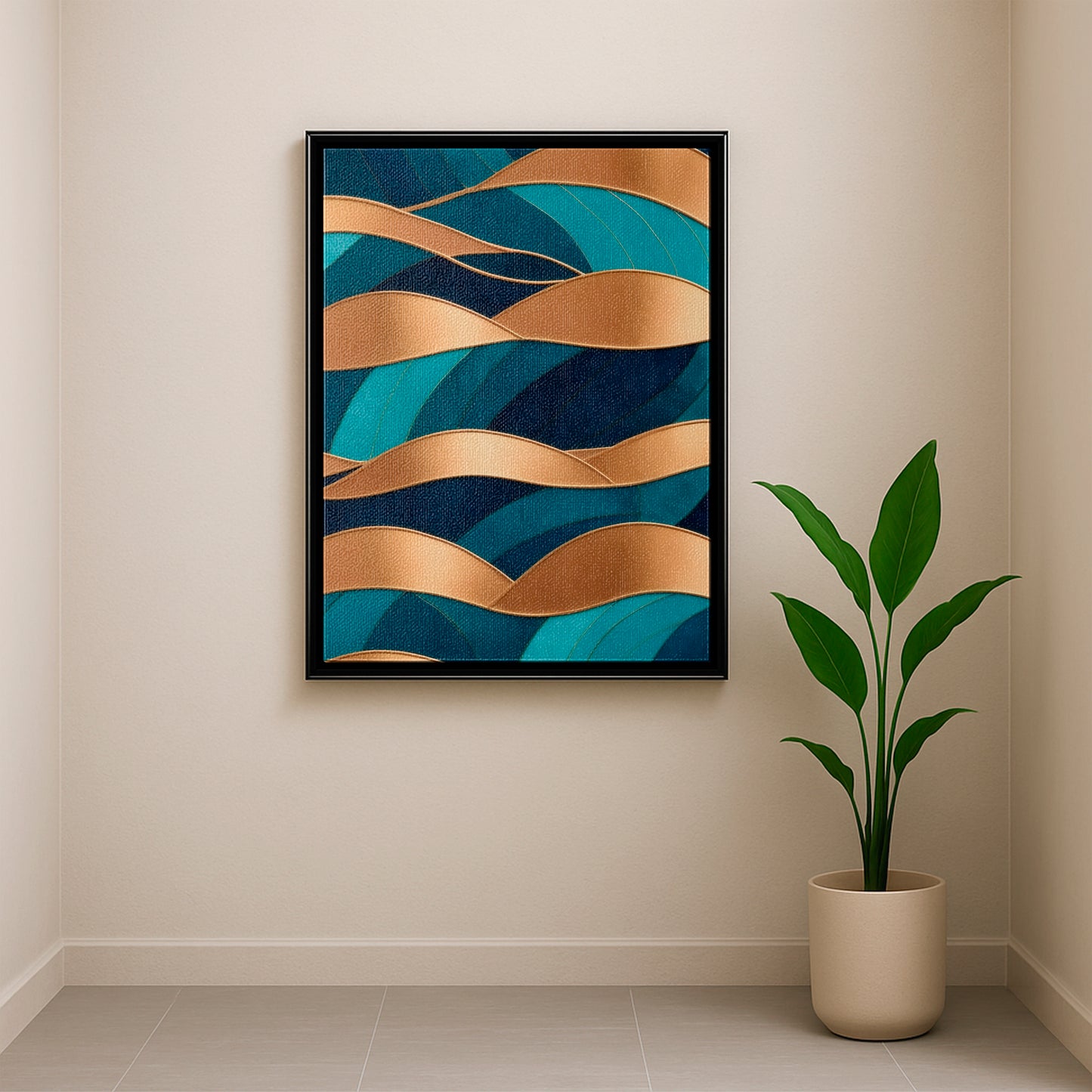 The Gilded Sea - Framed Canvas