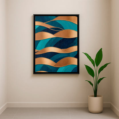 The Gilded Sea - Framed Canvas