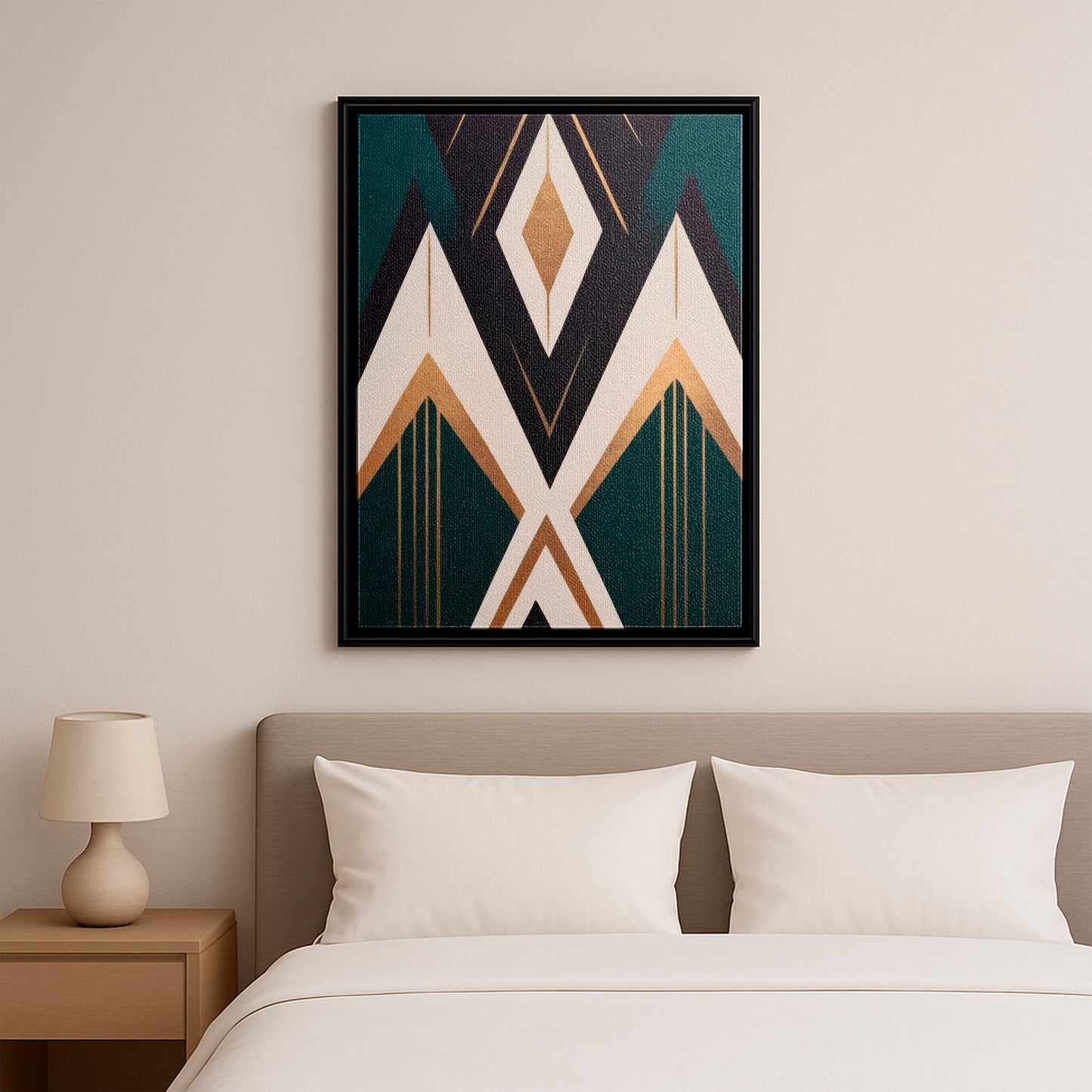 Dual Peaks - Framed Canvas