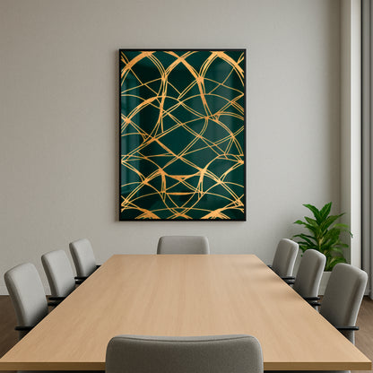Golden Veins - Framed Matte