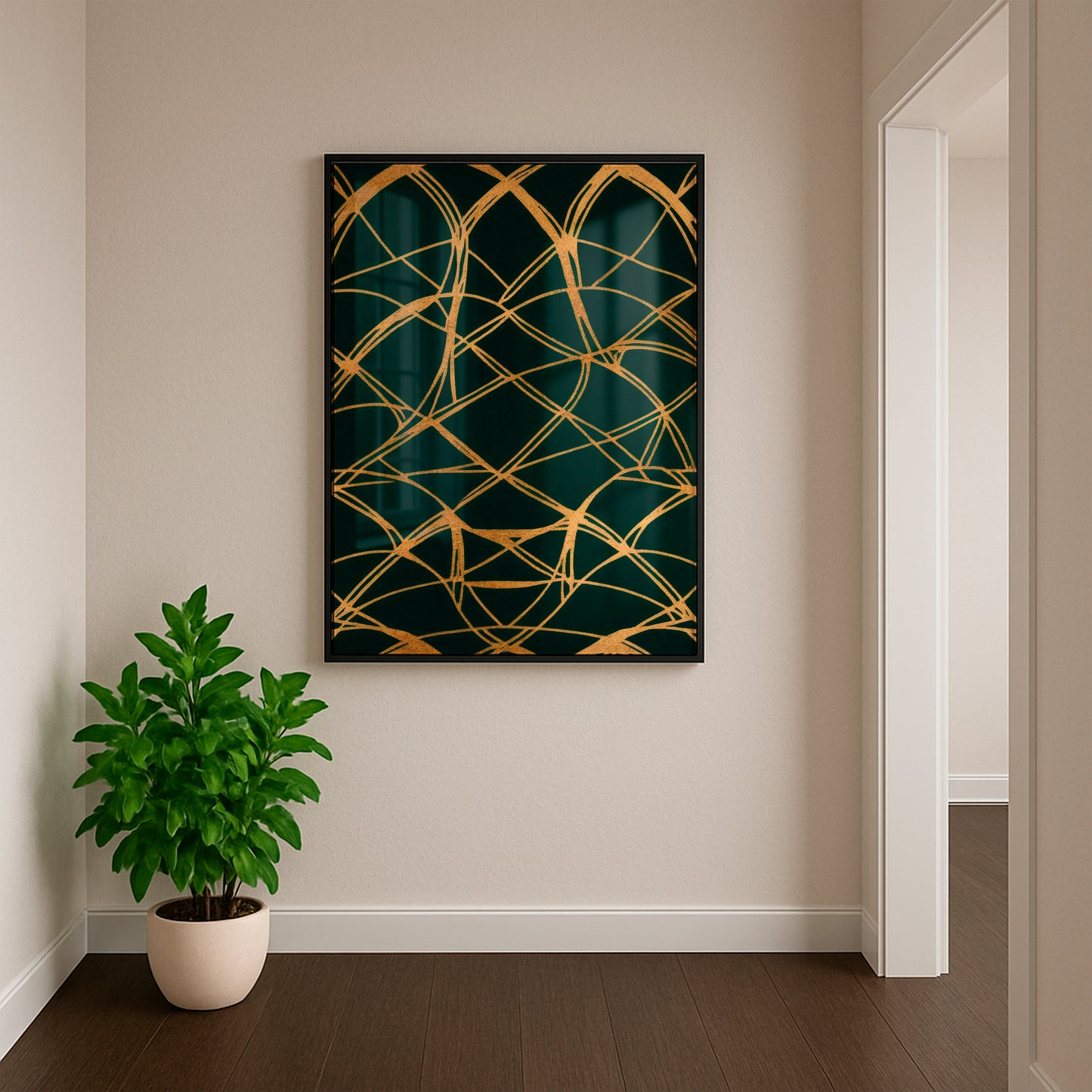 Golden Veins - Framed Matte