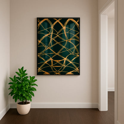 Golden Veins - Framed Matte