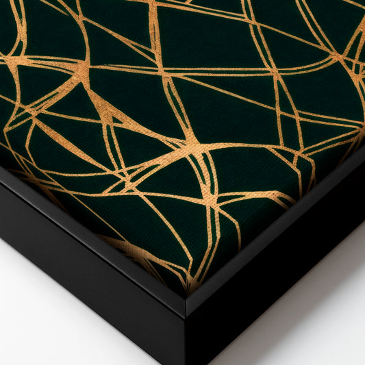Golden Veins - Framed Canvas