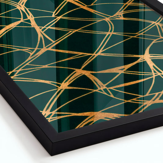 Golden Veins - Framed Matte