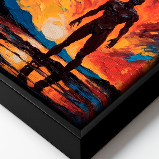 Beneath the Flames - Framed Canvas