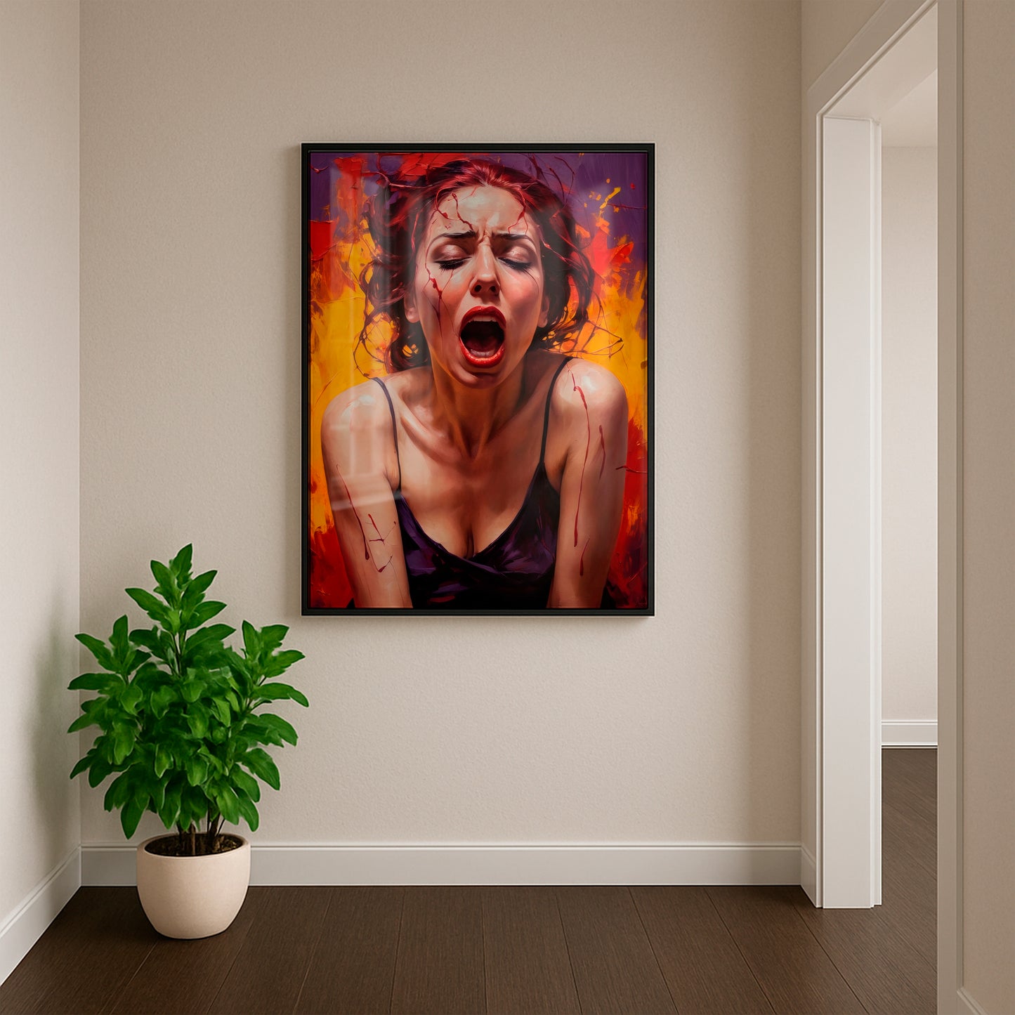 Emberborn Scream - Framed Matte