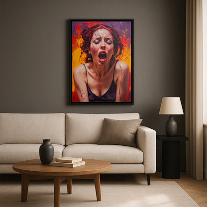 Emberborn Scream - Framed Canvas