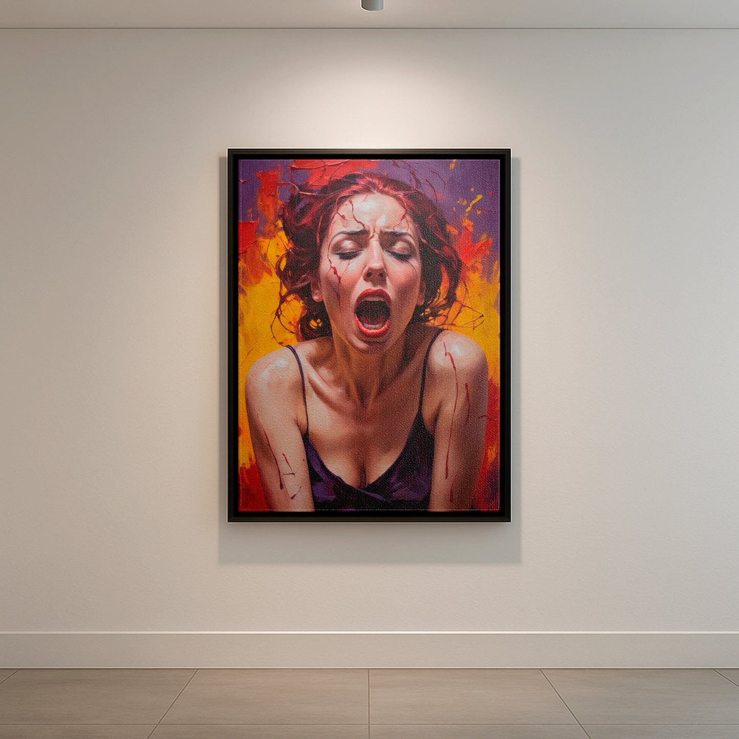 Emberborn Scream - Framed Canvas