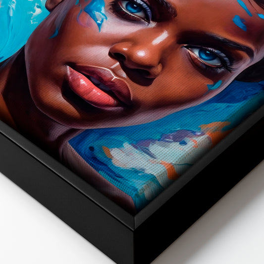 Sapphire Allure - Framed Canvas