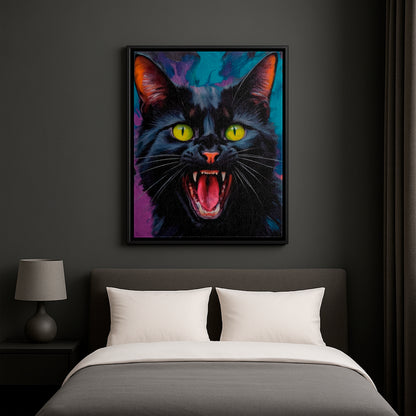 Dark Whiskers - Framed Canvas