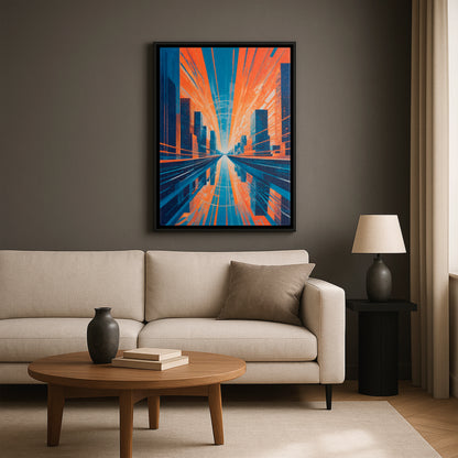 The River of Progress - Framed Canvas