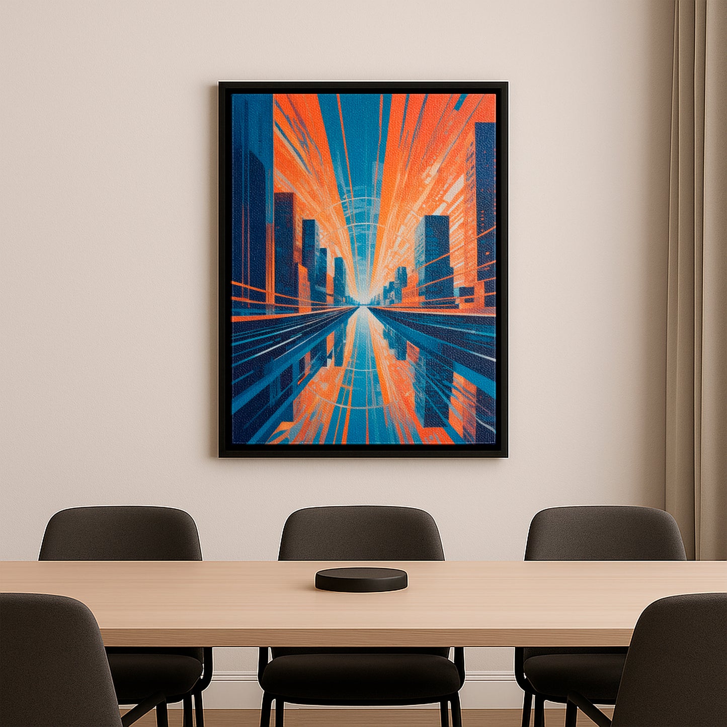 The River of Progress - Framed Canvas