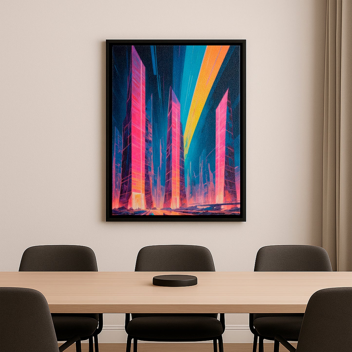 Shattered Futures - Framed Canvas