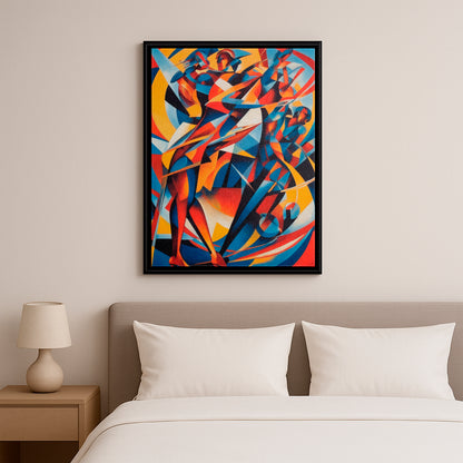 Synaptic Encounter - Framed Canvas