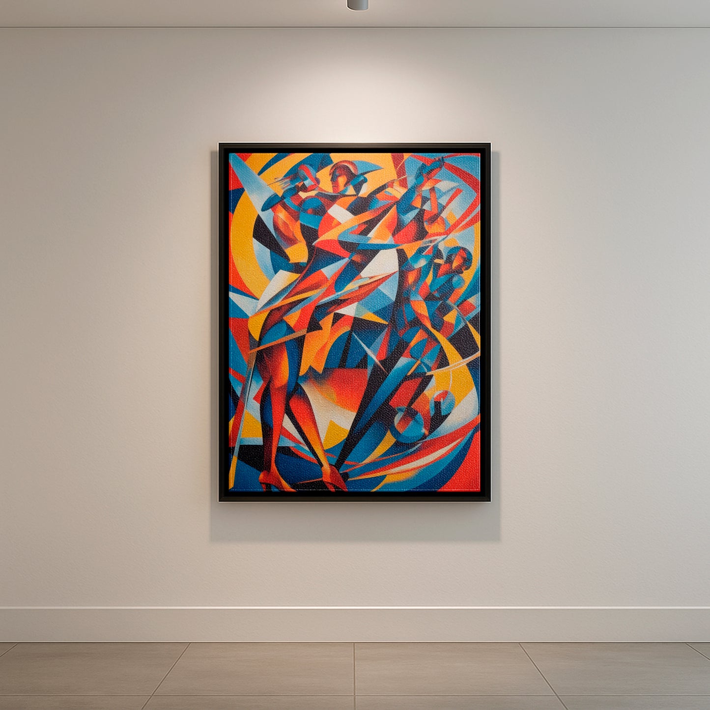 Synaptic Encounter - Framed Canvas