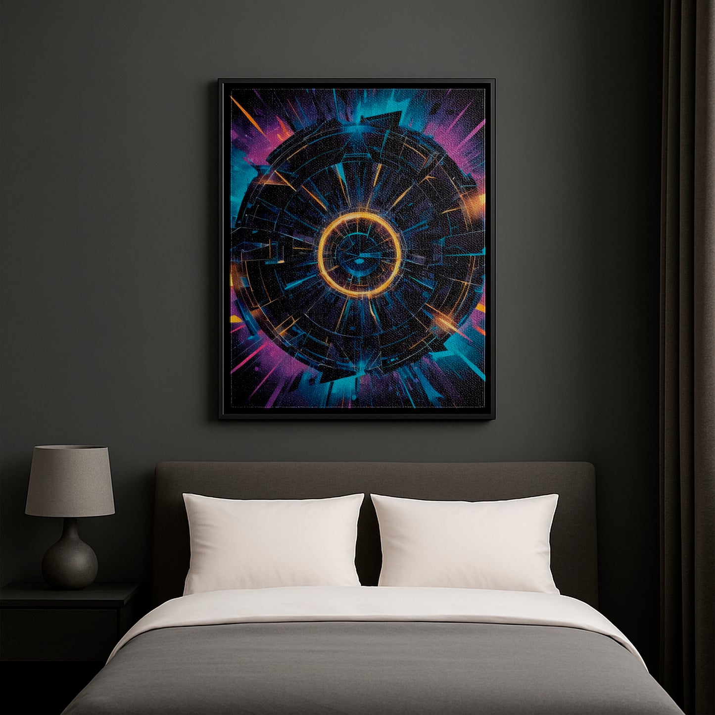 Into the Glowvoid - Framed Canvas