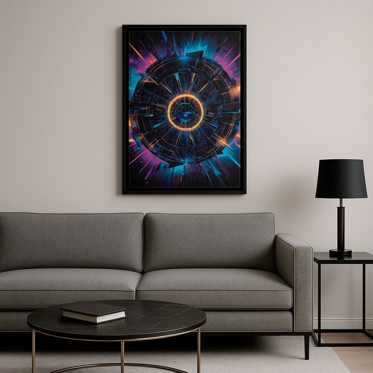 Into the Glowvoid - Framed Canvas