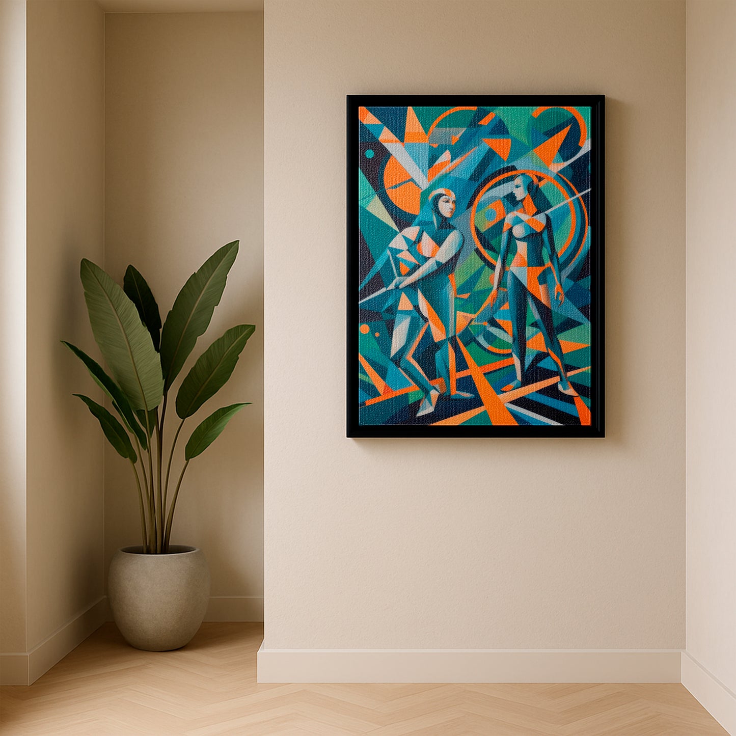 Interwoven Realities - Framed Canvas