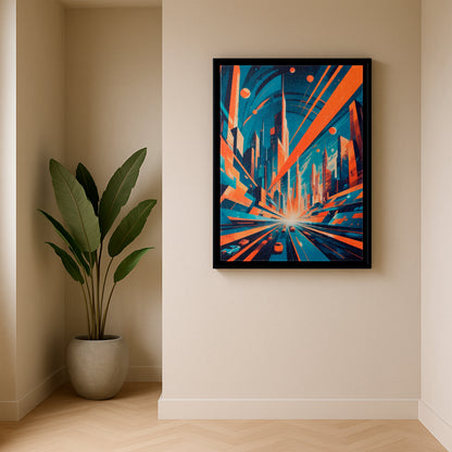 Dawn of the Metropolis - Framed Canvas