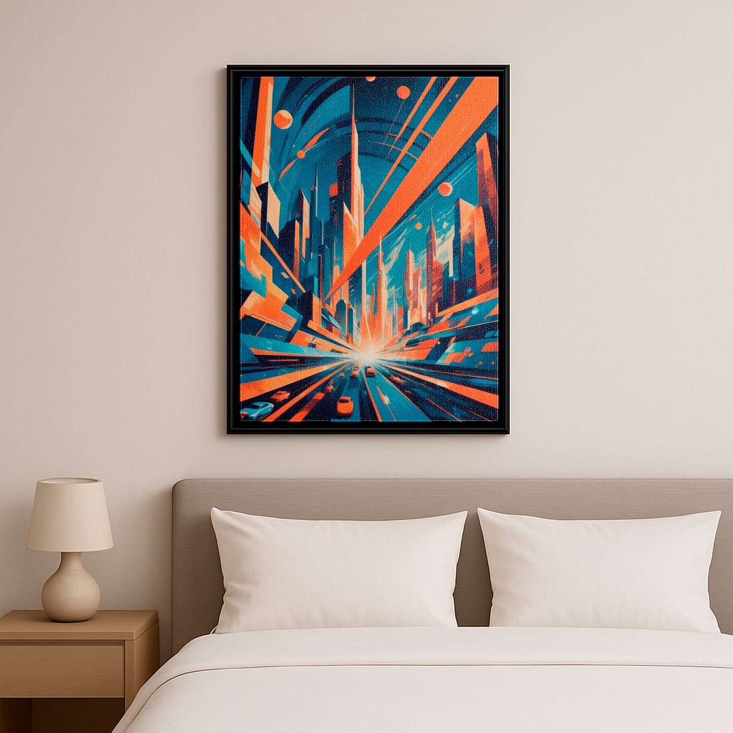 Dawn of the Metropolis - Framed Canvas