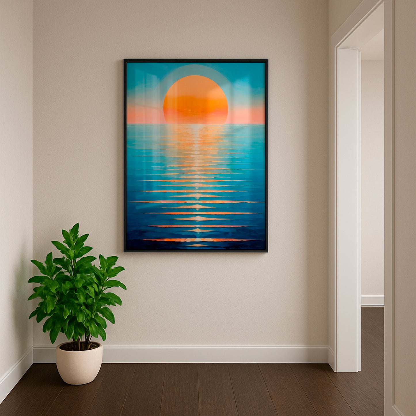 Shiny Waves - Framed Matte