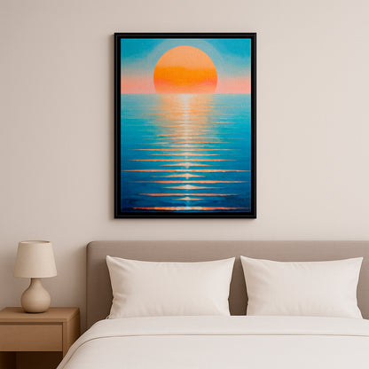 Shiny Waves - Framed Canvas