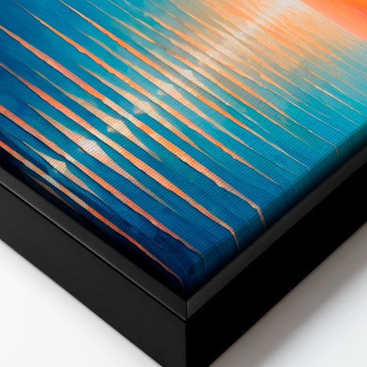Shiny Waves - Framed Canvas
