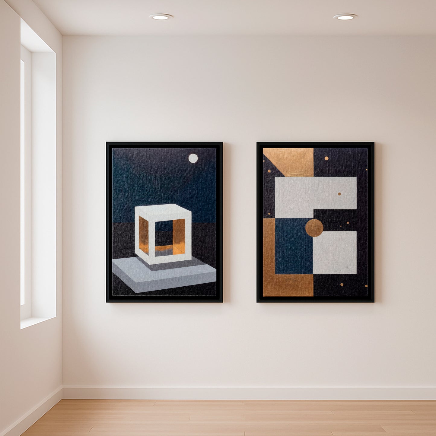 Lunar Haven I - Framed Canvas