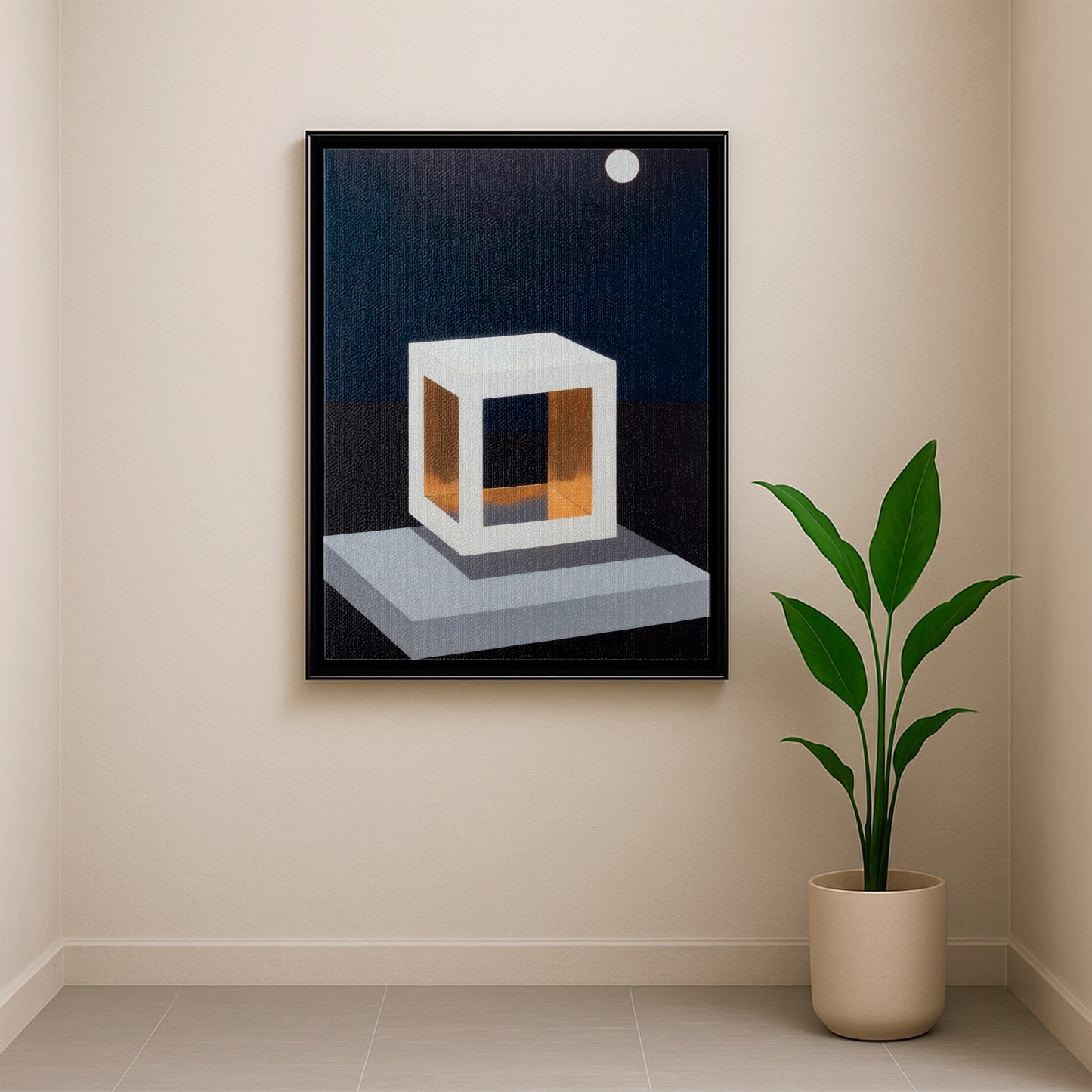 Lunar Haven I - Framed Canvas