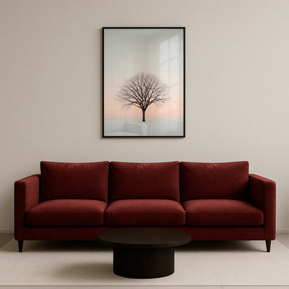 Alone in White - Framed Matte