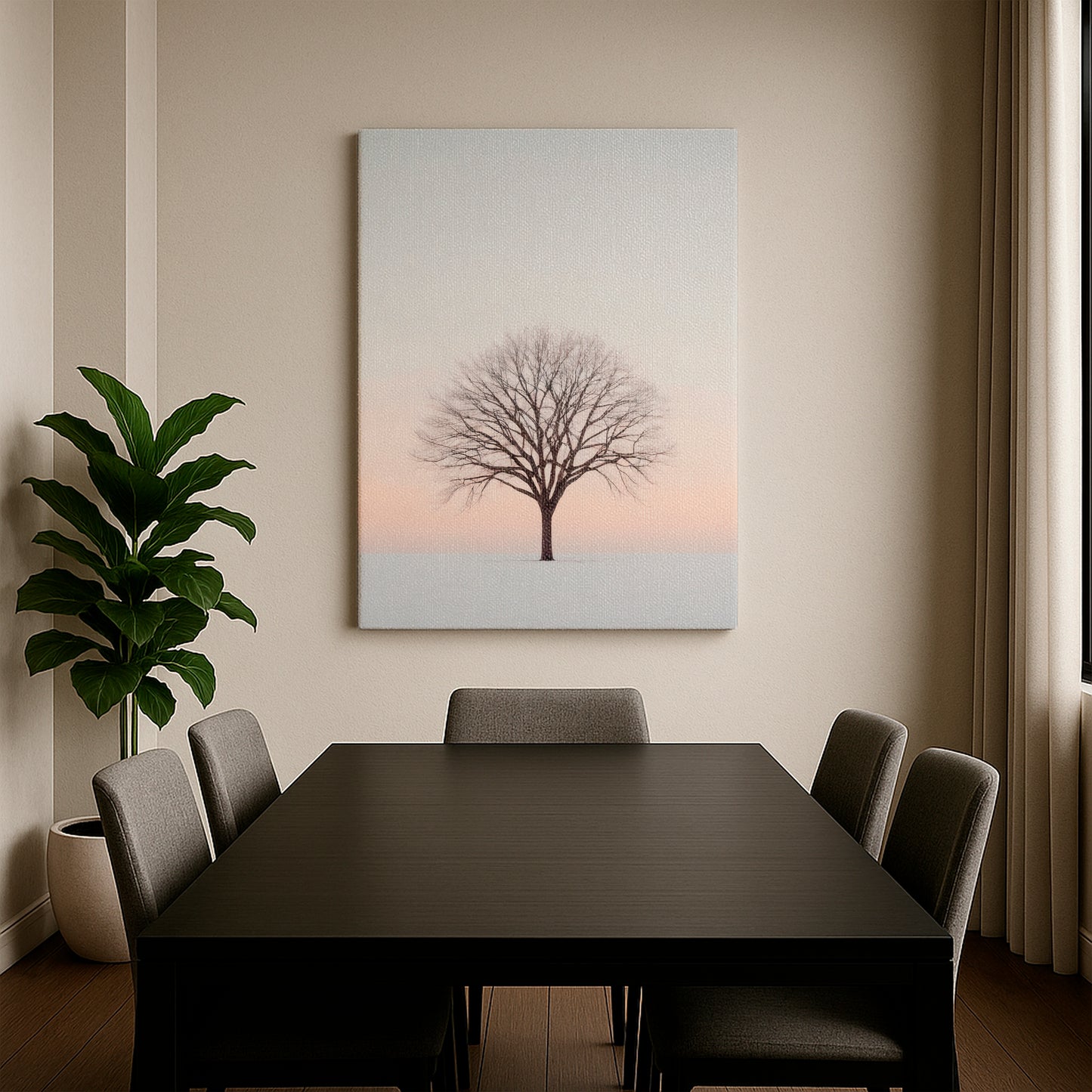 Alone in White - Canvas