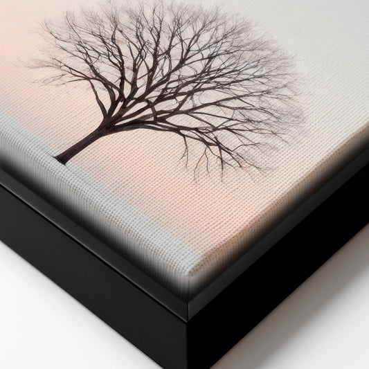 Alone in White - Framed Canvas
