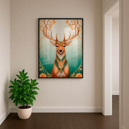 The Noble Gaze of the Forest Prince - Framed Matte