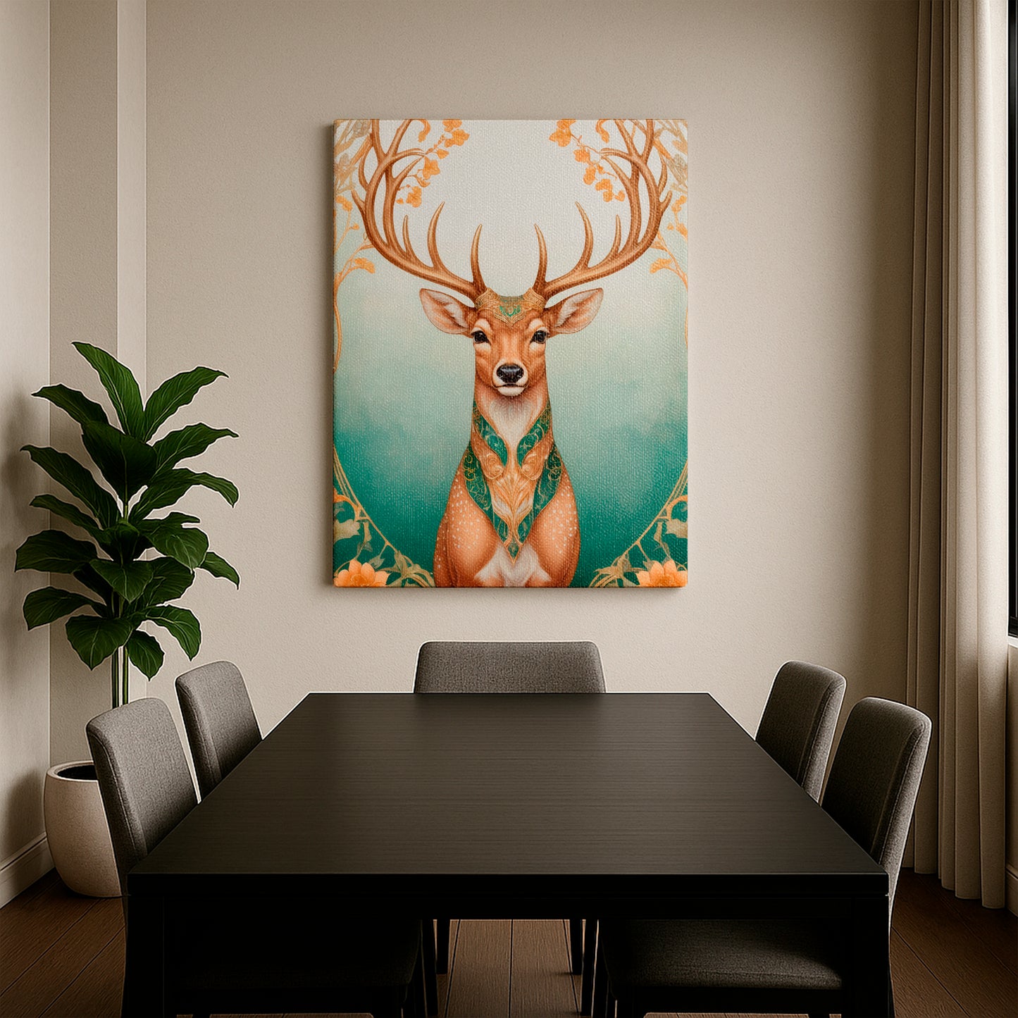 The Noble Gaze of the Forest Prince - Canvas