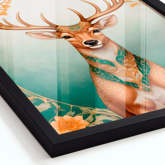 The Noble Gaze of the Forest Prince - Framed Matte
