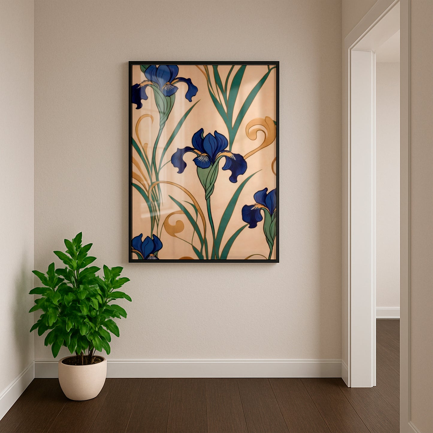 Azure Elegance - Framed Matte